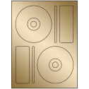 4.656" x 4.656" Gold Foil Sheet Labels