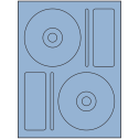 4.656" x 4.656" Pastel Blue Sheet Labels
