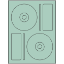 4.656" x 4.656" Pastel Green Sheet Labels