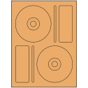 4.656" x 4.656" Pastel Orange Sheet Labels