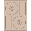 4.656" x 4.656" Pastel Tan Sheet Labels