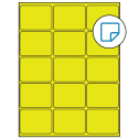 2.6875" x 2" Fluorescent Yellow Rectangular Sheet Labels - Removable Adhesive