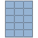 2.6875" x 2" Pastel Blue Rectangular Sheet Labels