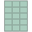 2.6875" x 2" Pastel Green Rectangular Sheet Labels