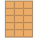 2.6875" x 2" Pastel Orange Rectangular Sheet Labels