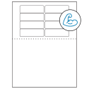 3.1875" x 1" White Rectangular Sheet Labels - Ultra Aggressive Adhesive