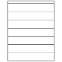 8.5" x 1.5" White Rectangular Sheet Labels