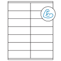 4.25" x 1.5" White Rectangular Sheet Labels - Ultra Aggressive Adhesive
