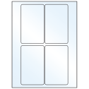 3" x 5" White Mid Gloss Rectangular Sheet Labels