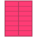 4" x 1.5" Fluorescent Pink Rectangular Sheet Labels