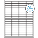 1.9375" x 0.625" White Rectangular Sheet Labels - Ultra Aggressive Adhesive