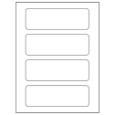 6.5" x 2.0875" White Polyester Rectangular Sheet Labels