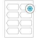 3.5625" x 1.75" White Sheet Labels - Freezer Grade Adhesive