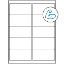 4" x 2" White Rectangular Sheet Labels (10-UP) - Ultra Aggressive Adhesive