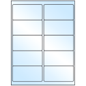 4" x 2" White Premium High Gloss Rectangular Sheet Labels (10-UP)
