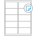 4" x 2" White Rectangular Sheet Labels (10-UP) - Removable Adhesive