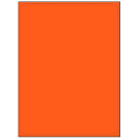 8.25" x 10.75" Fluorescent Red Rectangular Sheet Labels