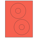 4.65" Red Circular Sheet Labels