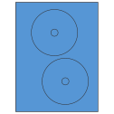 4.65" Fluorescent Blue Circular Sheet Labels