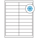 4" x 1" White Rectangular Sheet Labels - Freezer Grade Adhesive