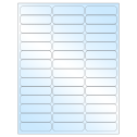 2.625" x 0.75" White Premium High Gloss Rectangular Sheet Labels