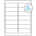 4" x 1.33" White Rectangular Sheet Labels - Ultra Aggressive Adhesive