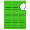 2.25" x 0.75" Fluorescent Green Rectangular Sheet Labels - Removable Adhesive
