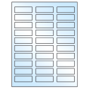 2.25" x 0.75" White Premium High Gloss Rectangular Sheet Labels