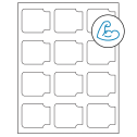 2.38" x 2" White Sheet Labels - Ultra Aggressive Adhesive