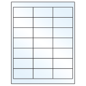 2.66" x 1.375" Crystal Clear Rectangular Sheet Labels