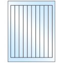 0.75" x 9.4" White Premium High Gloss Rectangular Sheet Labels