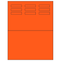 1.96" x 0.46" Fluorescent Red Rectangular Sheet Labels