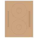 4.64" x 4.64" Brown Kraft Sheet Labels
