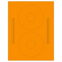 4.64" x 4.64" Fluorescent Orange Sheet Labels