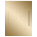 4.64" x 4.64" Gold Foil Sheet Labels