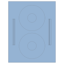4.64" x 4.64" Pastel Blue Sheet Labels