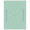 4.64" x 4.64" Pastel Green Sheet Labels