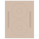 4.64" x 4.64" Pastel Tan Sheet Labels