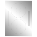 4.64" x 4.64" Silver Foil Sheet Labels