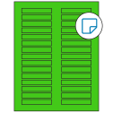 3" x 0.5" Fluorescent Green Rectangular Sheet Labels - Removable Adhesive