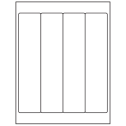 2" x 9" White Vinyl Drum Rectangular Sheet Labels