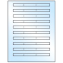 6.64" x 0.42" White Premium High Gloss Rectangular Sheet Labels