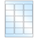 2.5625" x 1.8125" White Premium High Gloss Rectangular Sheet Labels