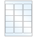 2.5625" x 1.8125" White Mid Gloss Rectangular Sheet Labels
