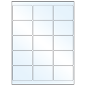 2.6875" x 2" Crystal Clear Rectangular Sheet Labels