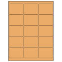 2.6875" x 2" Pastel Orange Rectangular Sheet Labels