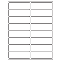 4" x 1.3125" White Polyester Rectangular Sheet Labels