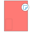 2.375" x 4" Fluorescent Red Rectangular Sheet Labels - Removable Adhesive