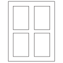 2.875" x 4.312" White Rectangular Sheet Labels
