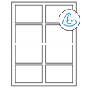 3.5" x 2.375" White Rectangular Sheet Labels - Ultra Aggressive Adhesive